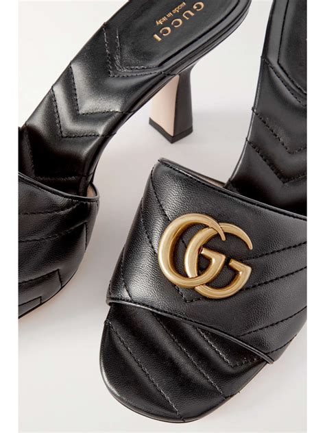 gucci marmont mules ebay|Gucci Gg Marmont Espadrille Mule Sandals Leather 21.5Cm .